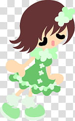 The icons of cute girls in cute dress, himawari-girl- transparent background PNG clipart