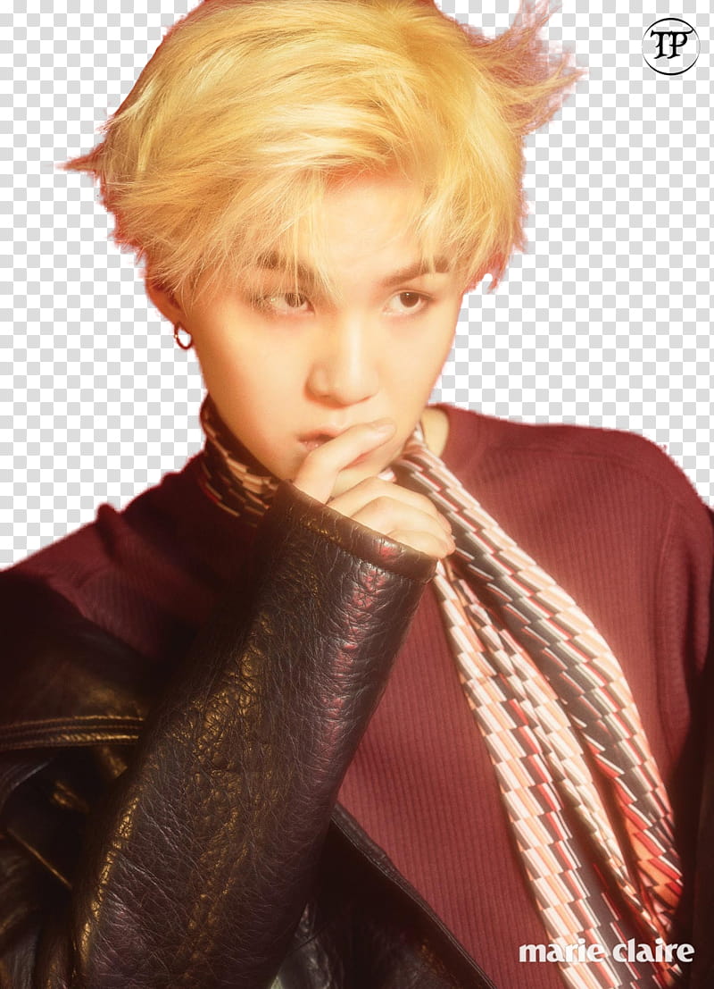 BTS Min Yoongi Suga, man wearing maroon top and black leather jacket pressing lips with right hand transparent background PNG clipart