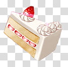 sweets  s, slice vanilla flavored cake art transparent background PNG clipart