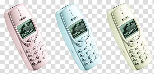 AESTHETICS , three Nokia  candybar phones transparent background PNG clipart