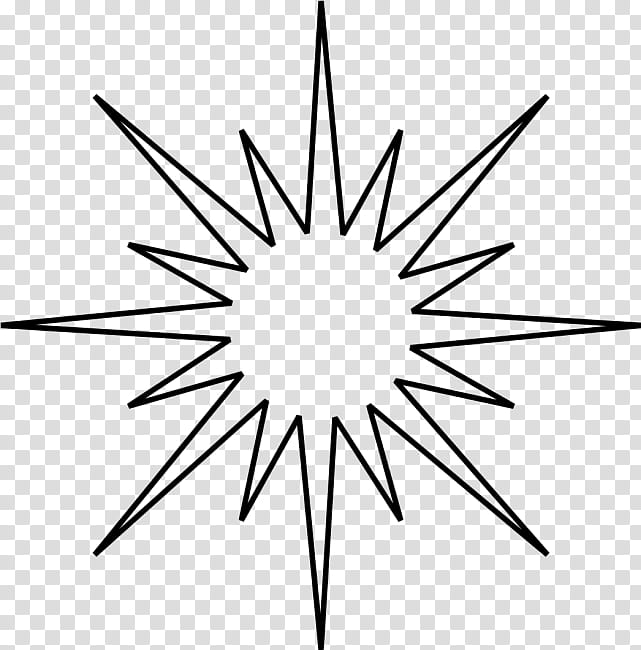 Star Drawing, Star Of Bethlehem, Octagram, Symmetry, Line, Circle, Line Art, Blackandwhite transparent background PNG clipart
