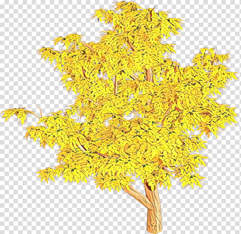 Plane, Cartoon, Yellow, Tree, Plant, Leaf, Flower, Forsythia transparent background PNG clipart