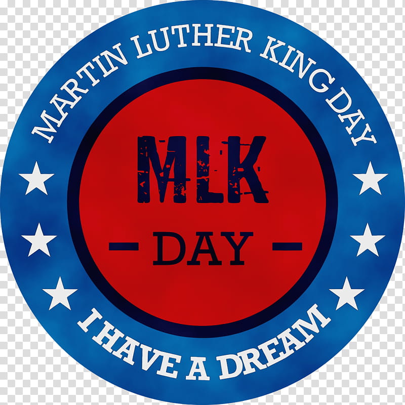 logo signage badge emblem, Mlk Day, Martin Luther King Jr Day, Watercolor, Paint, Wet Ink transparent background PNG clipart
