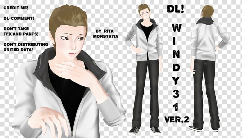 ~MMD YT~Windy ver.~DL~, male D character illustration transparent background PNG clipart