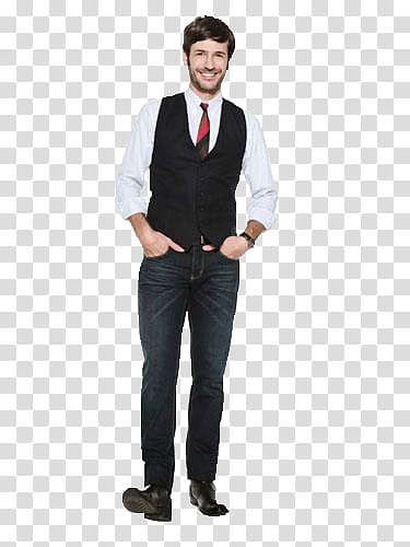 man wearing black waistcoat transparent background PNG clipart