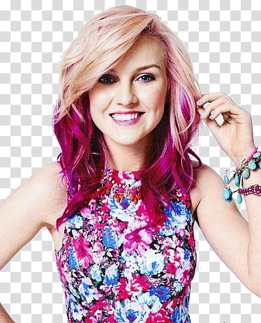 Little mix, woman wearing multicolored floral sleeveless top transparent background PNG clipart