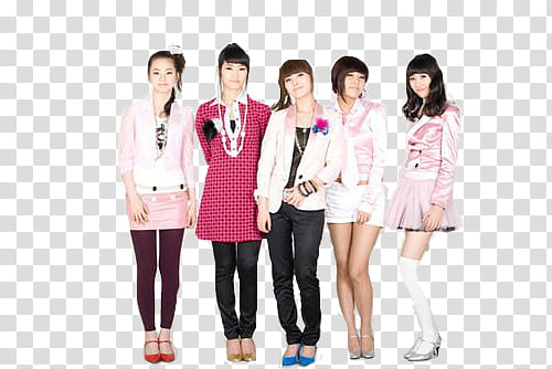Wonder Girls, five-man female band transparent background PNG clipart