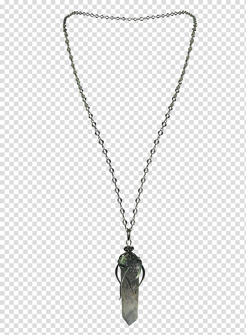 Scrying Necklace , gray crystal stone pendant silver-colored necklace transparent background PNG clipart