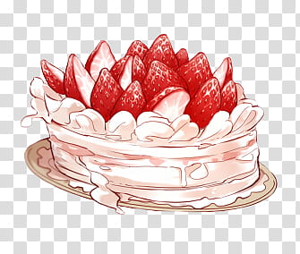 s, cake with strawberry transparent background PNG clipart