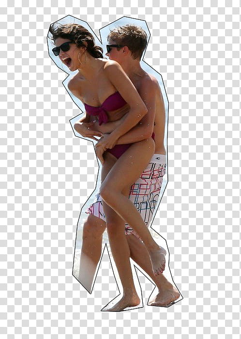 man and woman on a beach transparent background PNG clipart