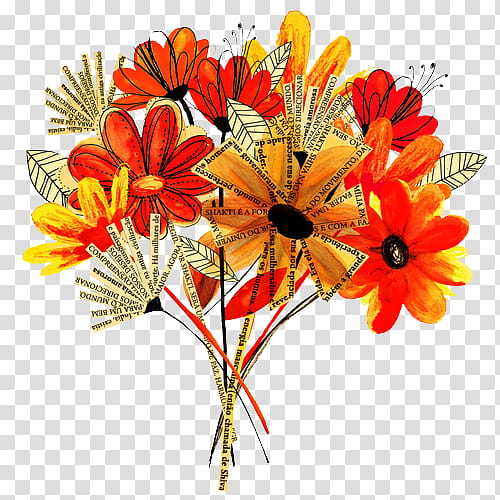 Mixtures p n g s, red and orange flower artwork transparent background PNG clipart