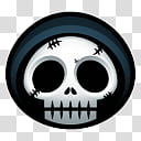 Halloween Mega, white skull sticker transparent background PNG clipart