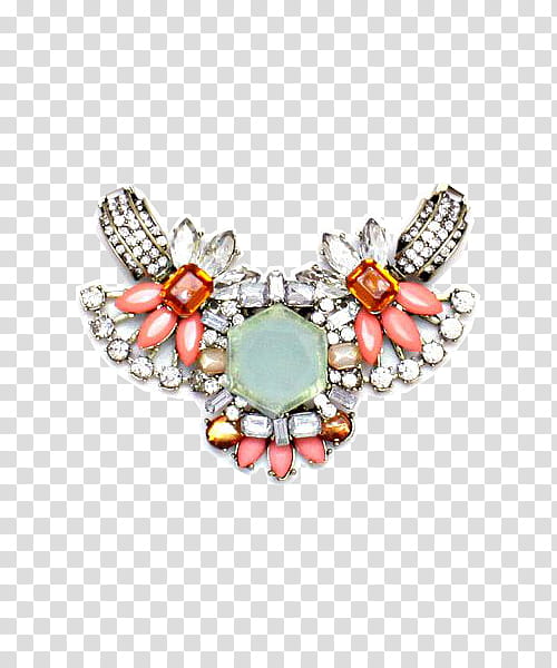 jeweled silver-colored floral jewelry transparent background PNG clipart