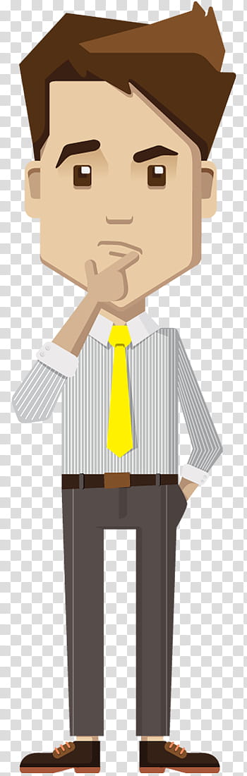 Person, Cartoon, Businessperson, Thought, Man, Standing, Tie, Package Delivery transparent background PNG clipart