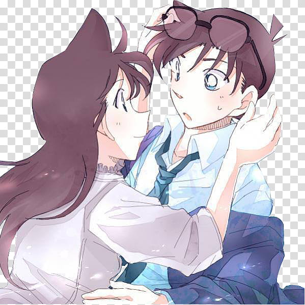Ran and Shinichi transparent background PNG clipart