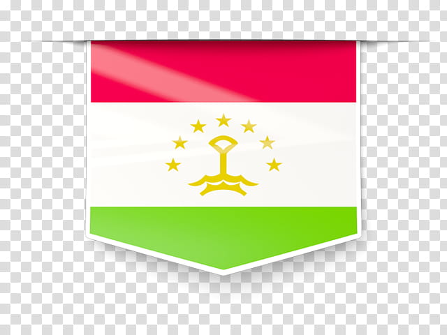 Flag, Tajikistan, Flag Of Tajikistan, Rectangle, Green, Yellow, Pink, Symbol transparent background PNG clipart