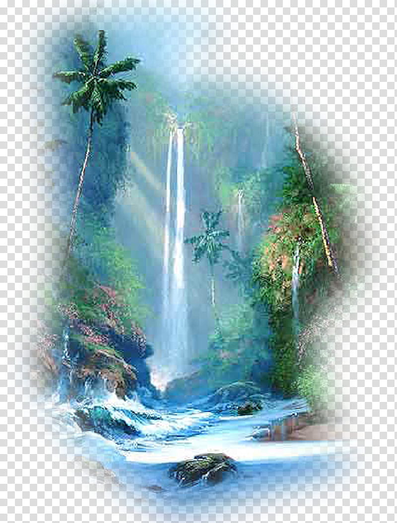 Cartoon Nature, Drawing, Kempty Falls, Waterfall, Painting, Watercolor Painting, Line Art, Canvas transparent background PNG clipart