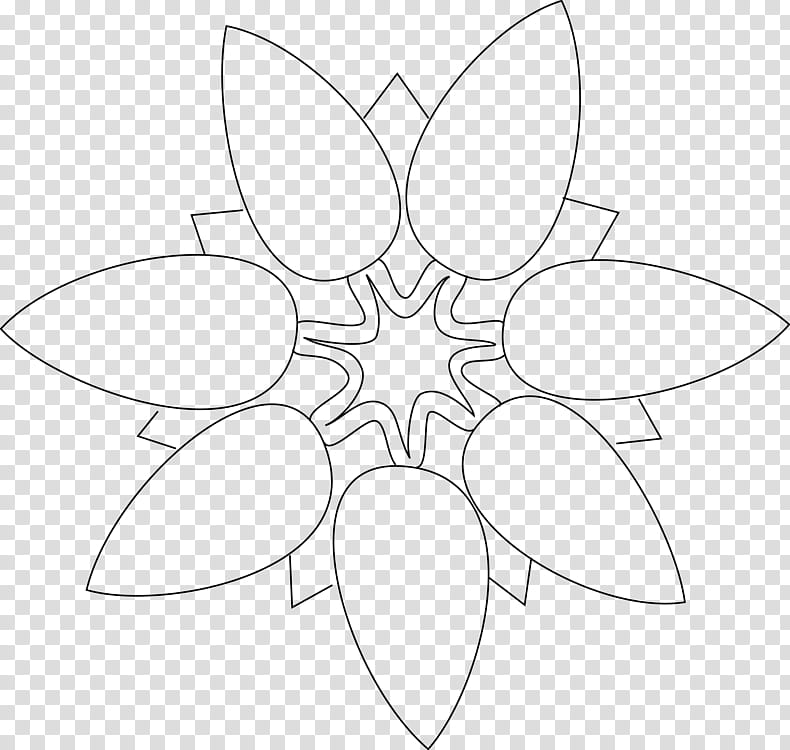 Flower Line Art, Petal, Drawing, Sepal, Leaf, Plants, White, Symmetry transparent background PNG clipart