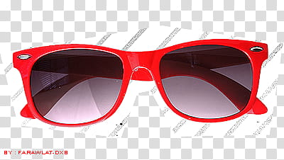 Sunglasess Stickers, red framed Wayfarer-style sunglasses art transparent background PNG clipart