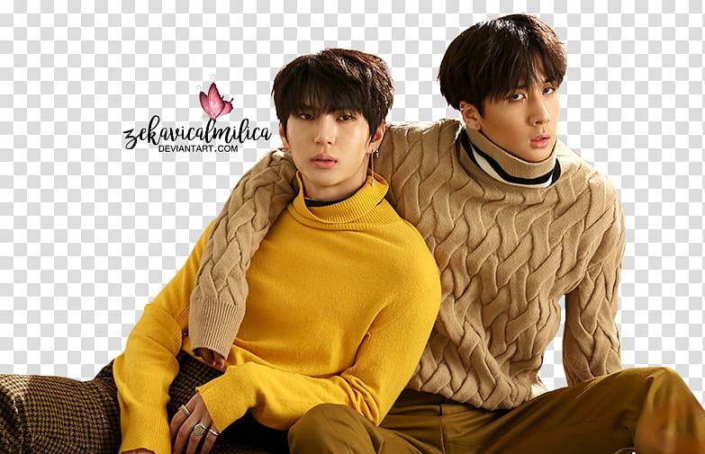 VIXX LR Ceci, two men sitting transparent background PNG clipart