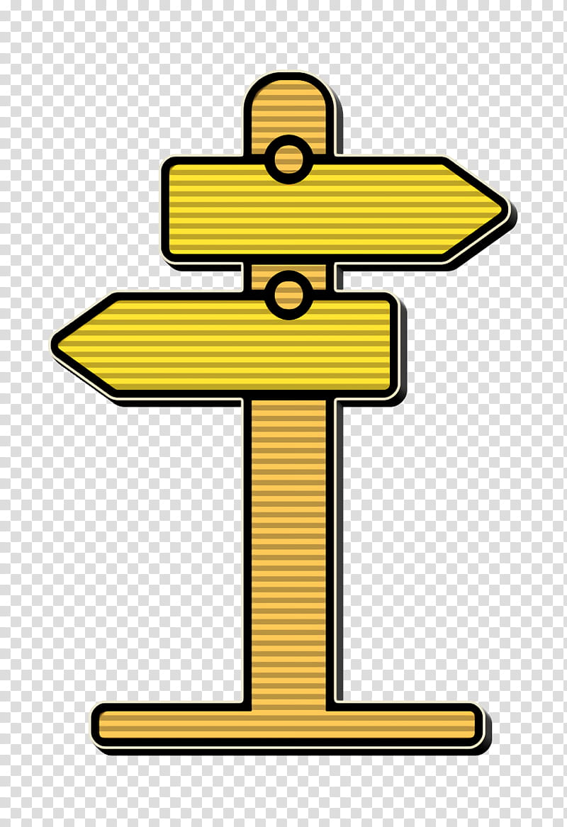 direction sign icon indication sign icon road sign icon, Yellow, Line, Symbol transparent background PNG clipart