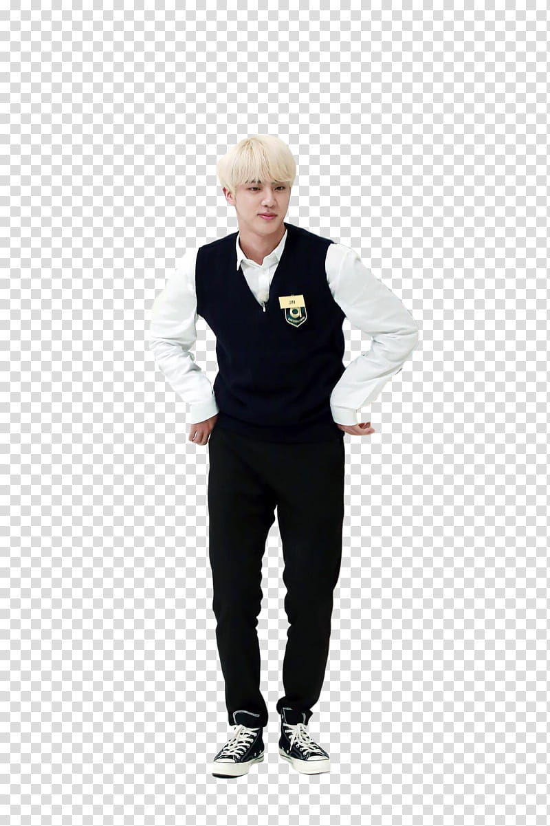 RUN BTS EP , man in black pants and vest transparent background PNG clipart