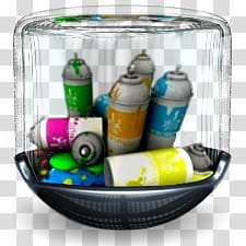 Sphere   , assorted-color spray cans transparent background PNG clipart