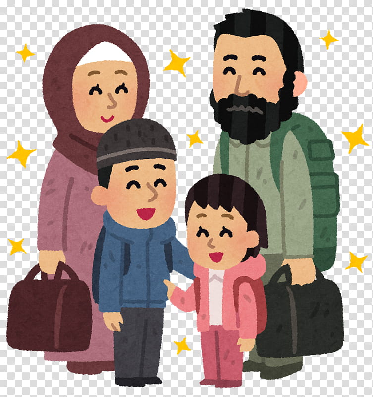 Refugee Illegal immigration Japan Drawing, Computer Font, Cartoon, People, Sharing, Gesture, Family, Style transparent background PNG clipart