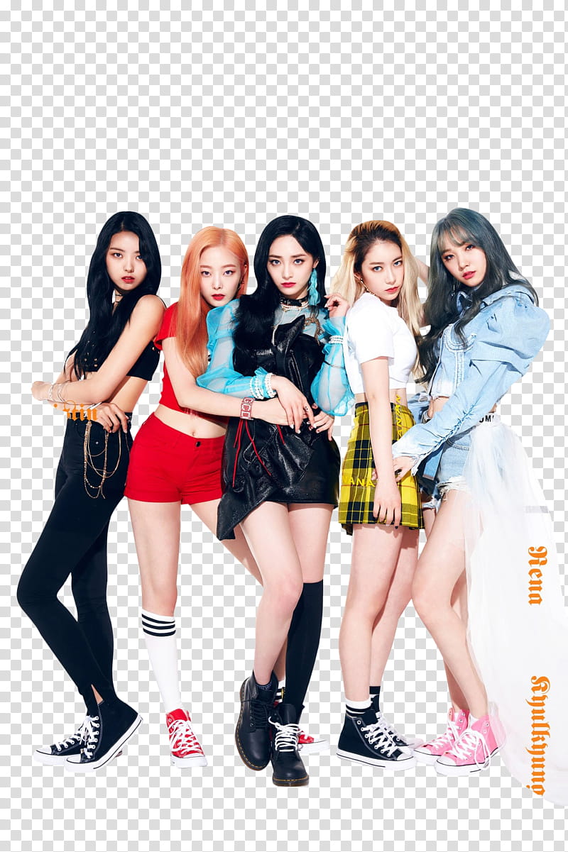 PRISTIN V LIKE A V , five members Korean girl group transparent background PNG clipart