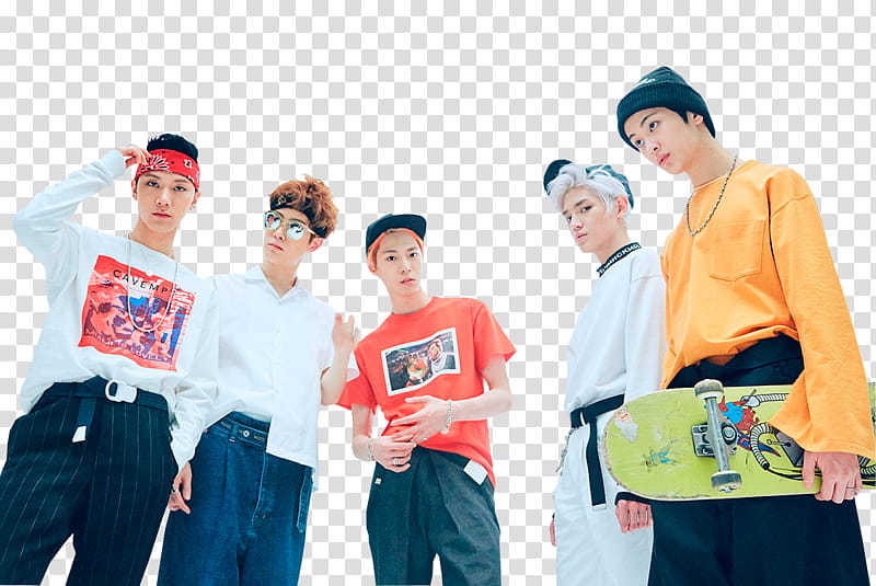NCT U, group of men taking groupie transparent background PNG clipart