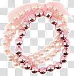 Girly Cute Stuff, three beaded pink bracelets transparent background PNG clipart