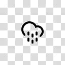 LS Climacons DARK Edition, cloud with rain icon transparent background PNG clipart