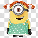 Minnions and more s, red-haired female minion transparent background PNG clipart