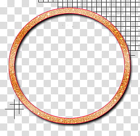 O, round orange frame transparent background PNG clipart