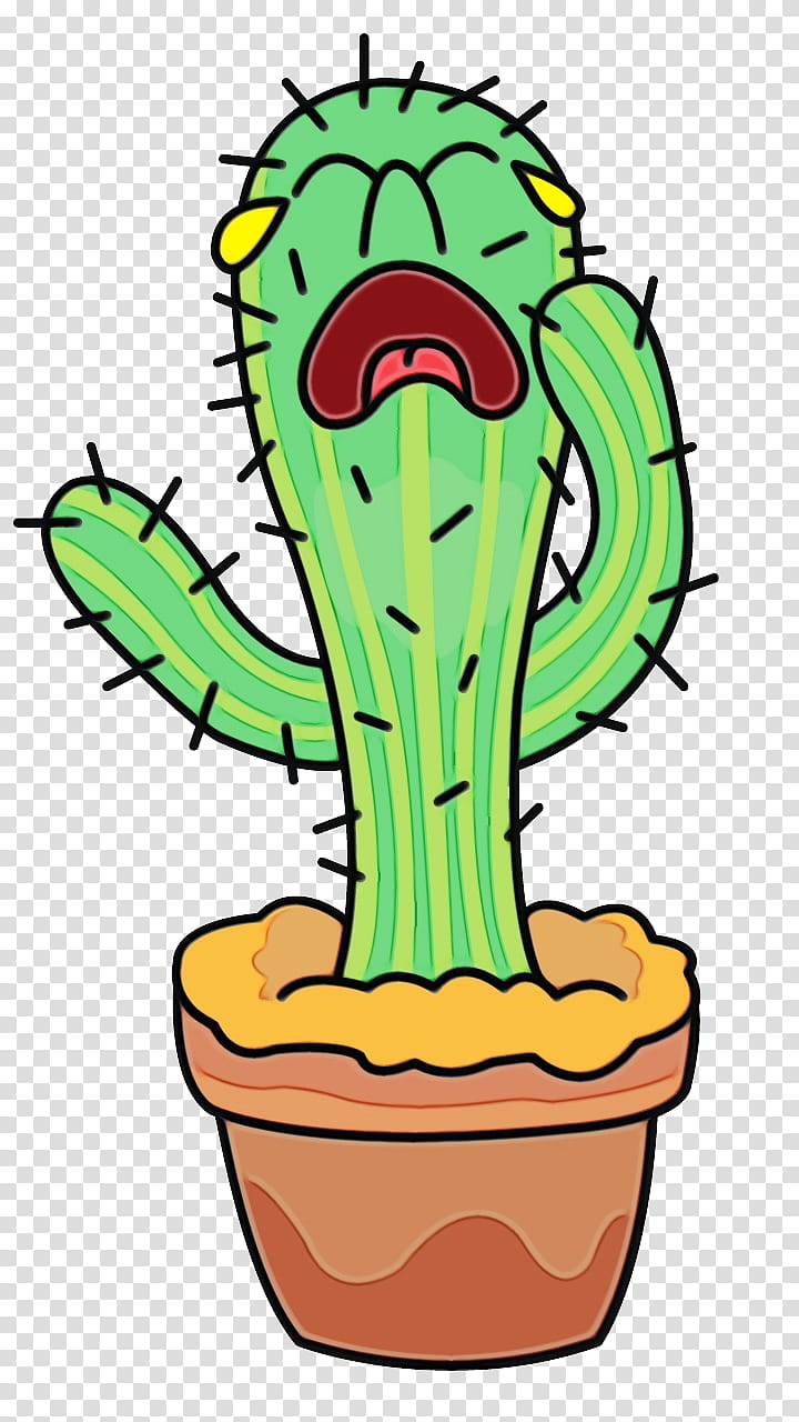 Cactus, Drawing, Painting, Cartoon, Saguaro, Tutorial, Cuteness, Plants transparent background PNG clipart
