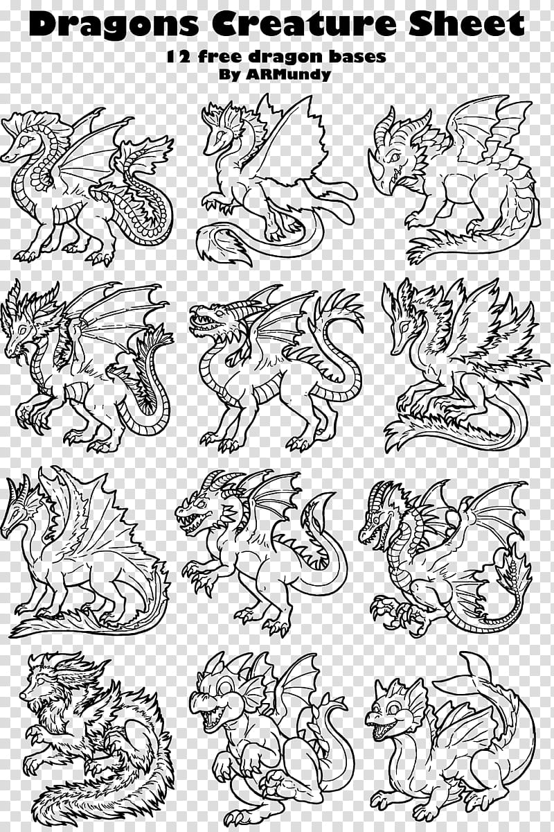 Dragons Creature Sheet FU transparent background PNG clipart