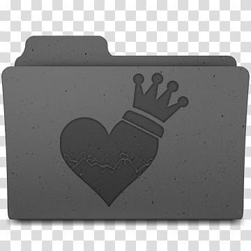 Folder Replacement Icons, King of Hearts Folder(Black) transparent background PNG clipart