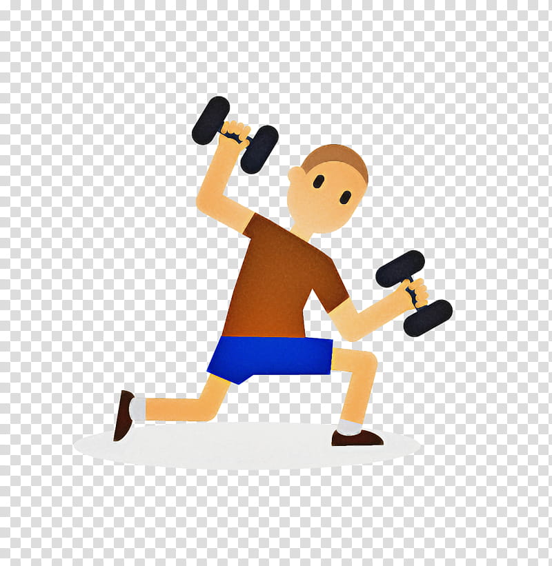 cartoon physical fitness exercise animation, Cartoon, Sports Equipment transparent background PNG clipart