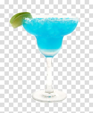Food and Drinks s, margarita glass filled with blue liquid transparent background PNG clipart
