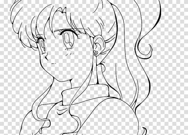 Anime Coloring Page , Sailor Jupiter/Makoto Kino transparent background PNG clipart