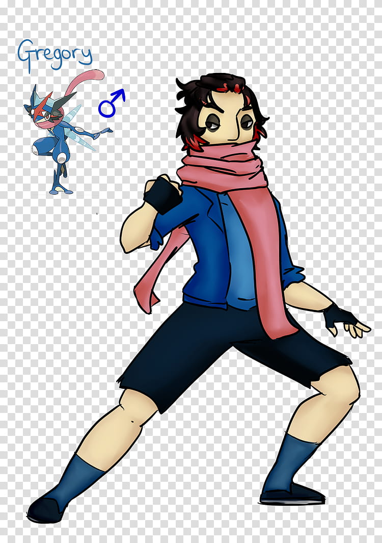 Gregory (Greninja Gijinka) transparent background PNG clipart