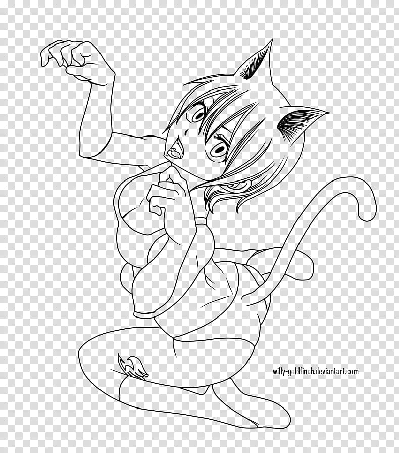 Lisanna, cat woman illustration transparent background PNG clipart