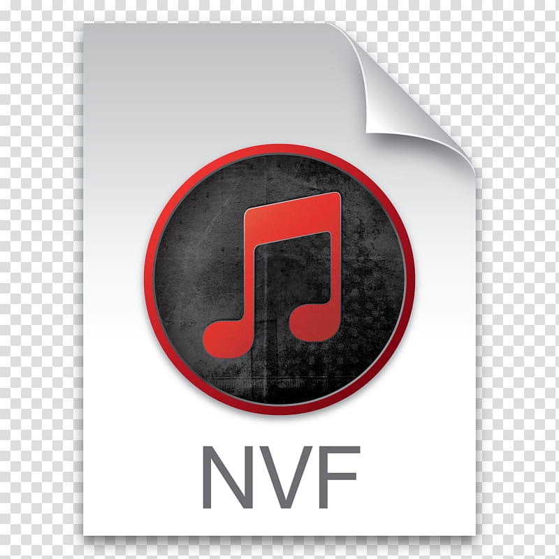 Dark Icons Part II , iTunes-nvf, black and red NVF logo transparent background PNG clipart