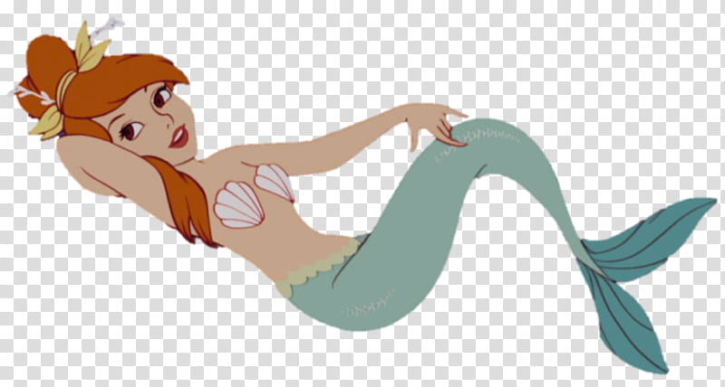 Cartoons, brown haired mermaid illustration transparent background PNG clipart