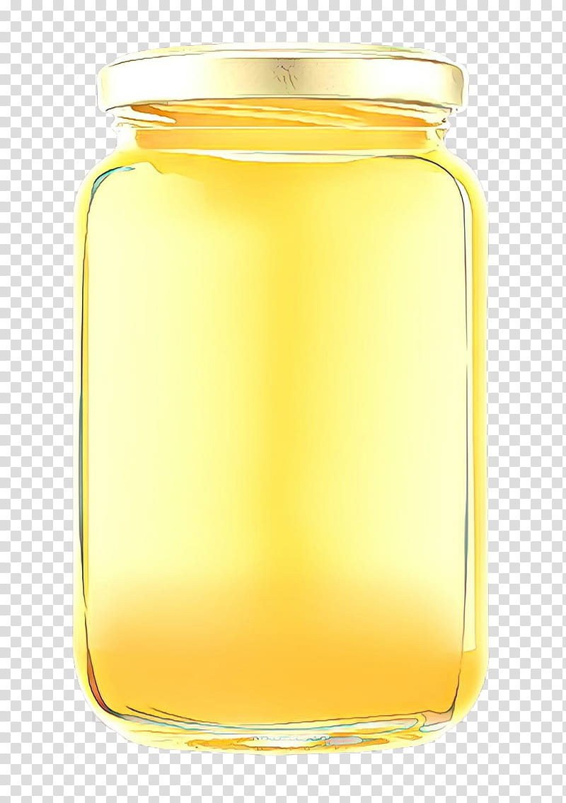 mason jar yellow honey lid glass transparent background PNG clipart