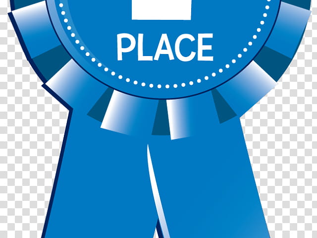 Blue Background Ribbon, Award, Prize, Blue Ribbon, Medal, Red 2nd Place Award Ribbon, Rosette, Azure transparent background PNG clipart