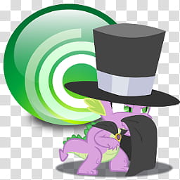 All icons in mac and ico PC formats, torrents, bittorrent_spike, pink animal with black hat with BitTorrent logo transparent background PNG clipart