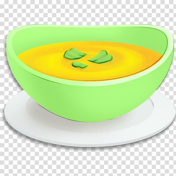 green food yellow dish bowl, Watercolor, Paint, Wet Ink, Soup, Dishware, Cuisine, Serveware transparent background PNG clipart