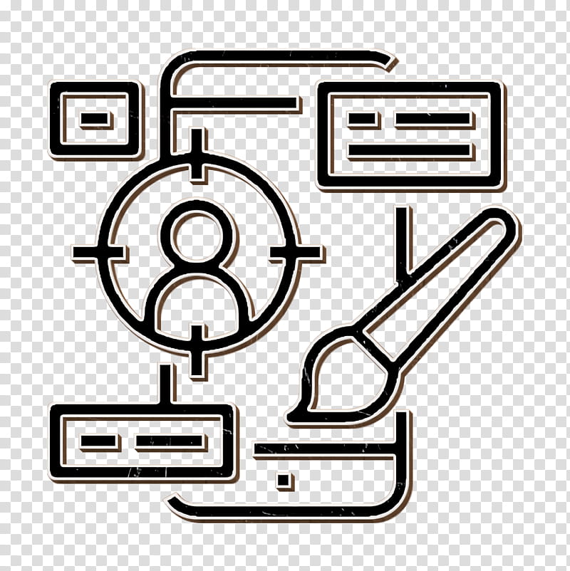 Ux icon Ui icon Digital Marketing icon, Line transparent background PNG clipart