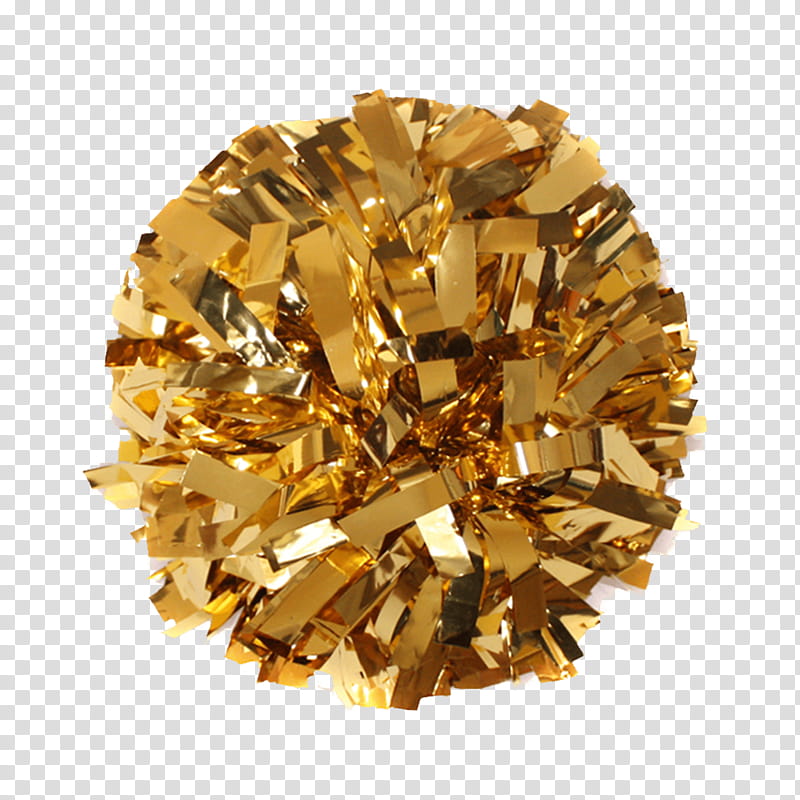 Gold, Pompom, Cheerleading Pompoms, Paper, Metallic Color, Gemstone, Black, Yellow transparent background PNG clipart